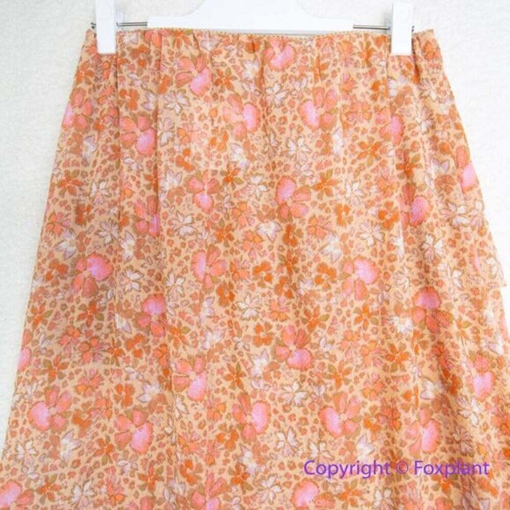 New! Free People Romance Me Floral Print Maxi Half Slip Skirt , size M - Picture 10 of 16